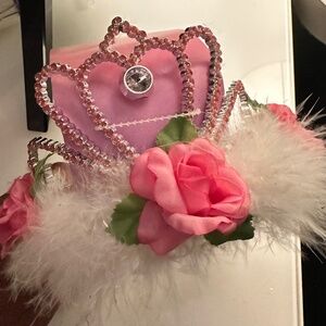 Girls Princess Tiara with Boa trim